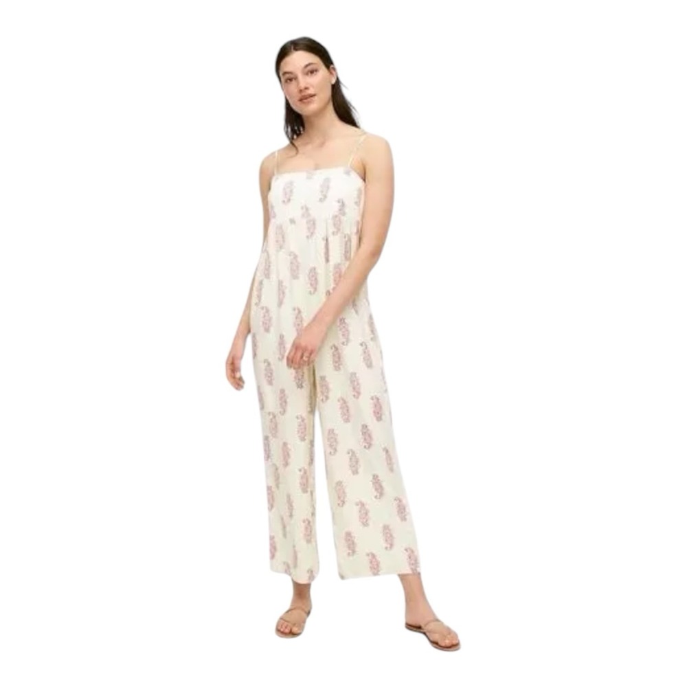 J. crew Silk Wide Leg Jumpsuit in Budding Branch Print‎ SZ 00